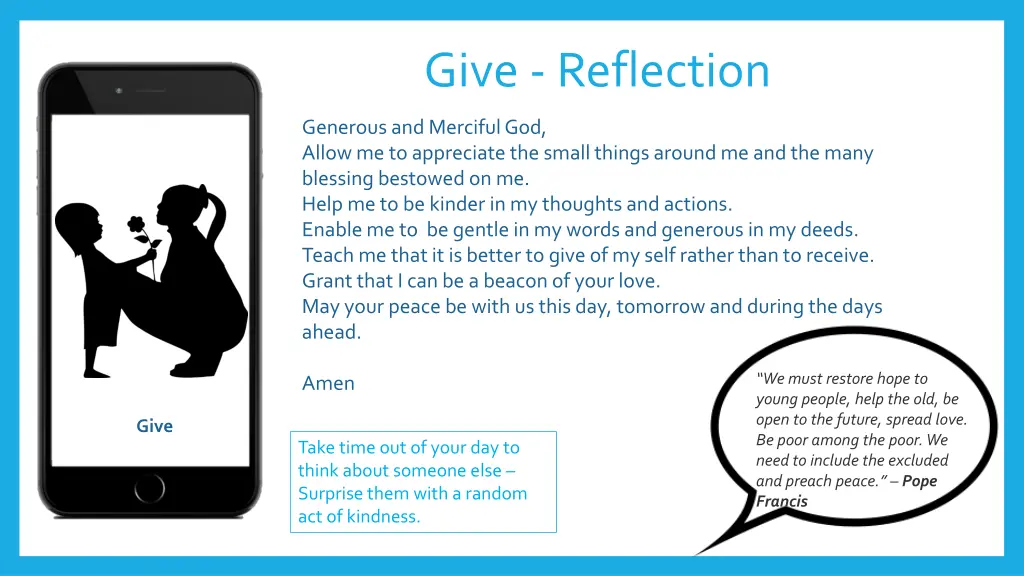 give reflection