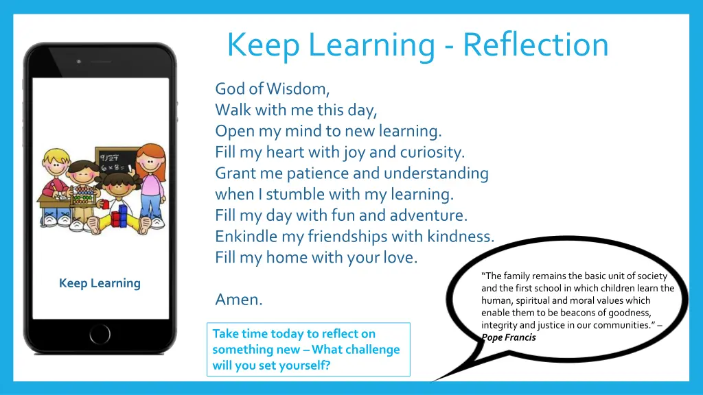 keep learning reflection