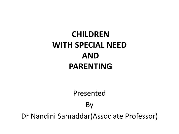 children with special need and parenting