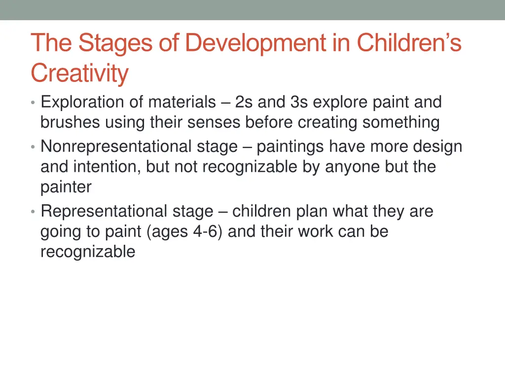 the stages of development in children