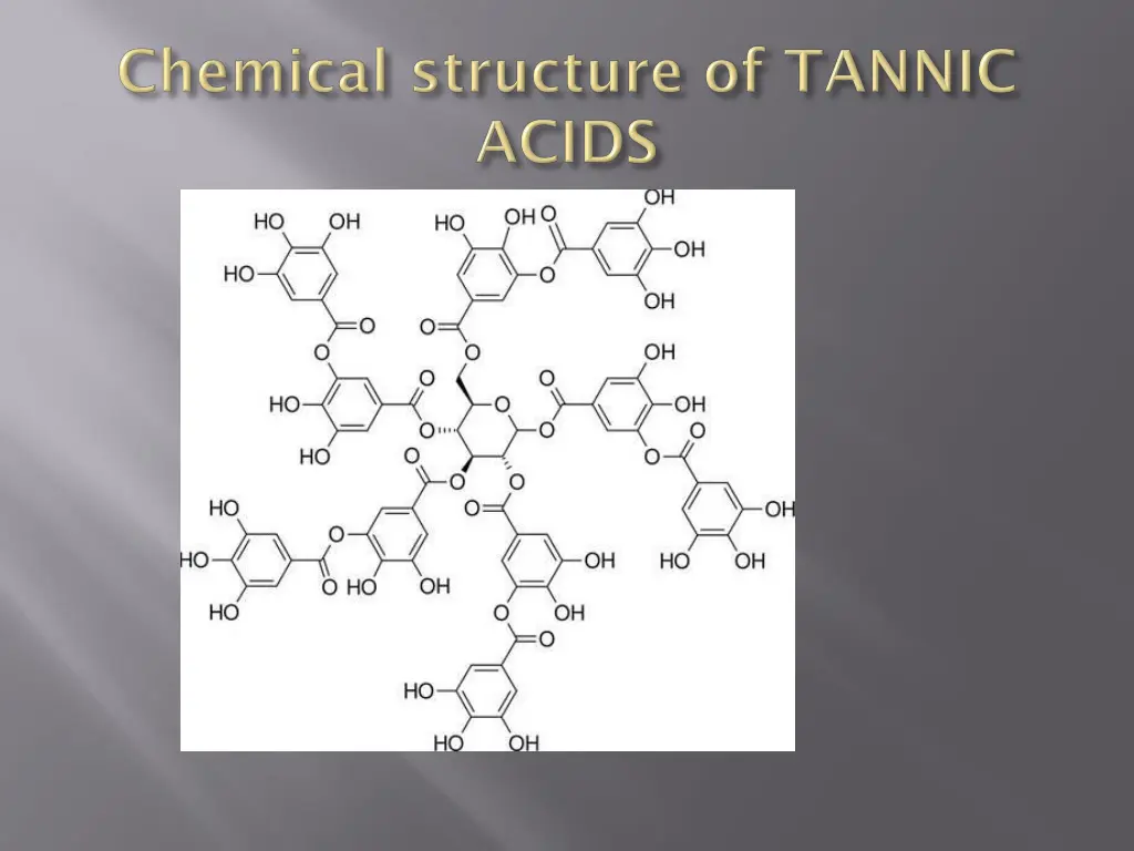 this is the chemical structure of tannic acid