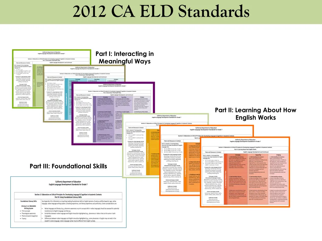 2012 ca eld standards