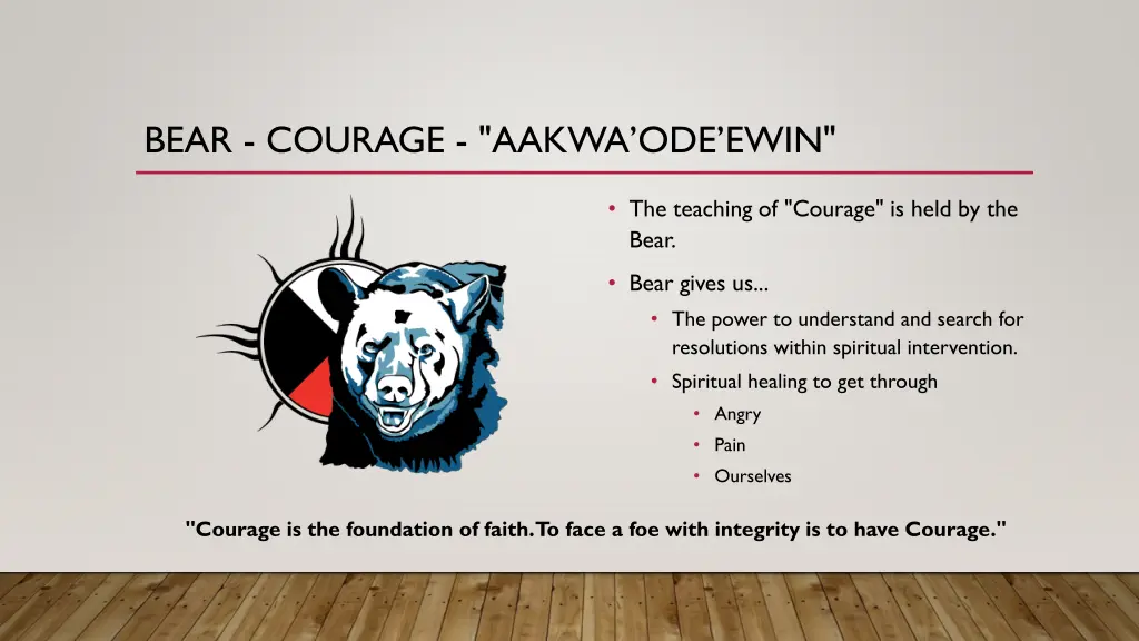 bear courage aakwa ode ewin