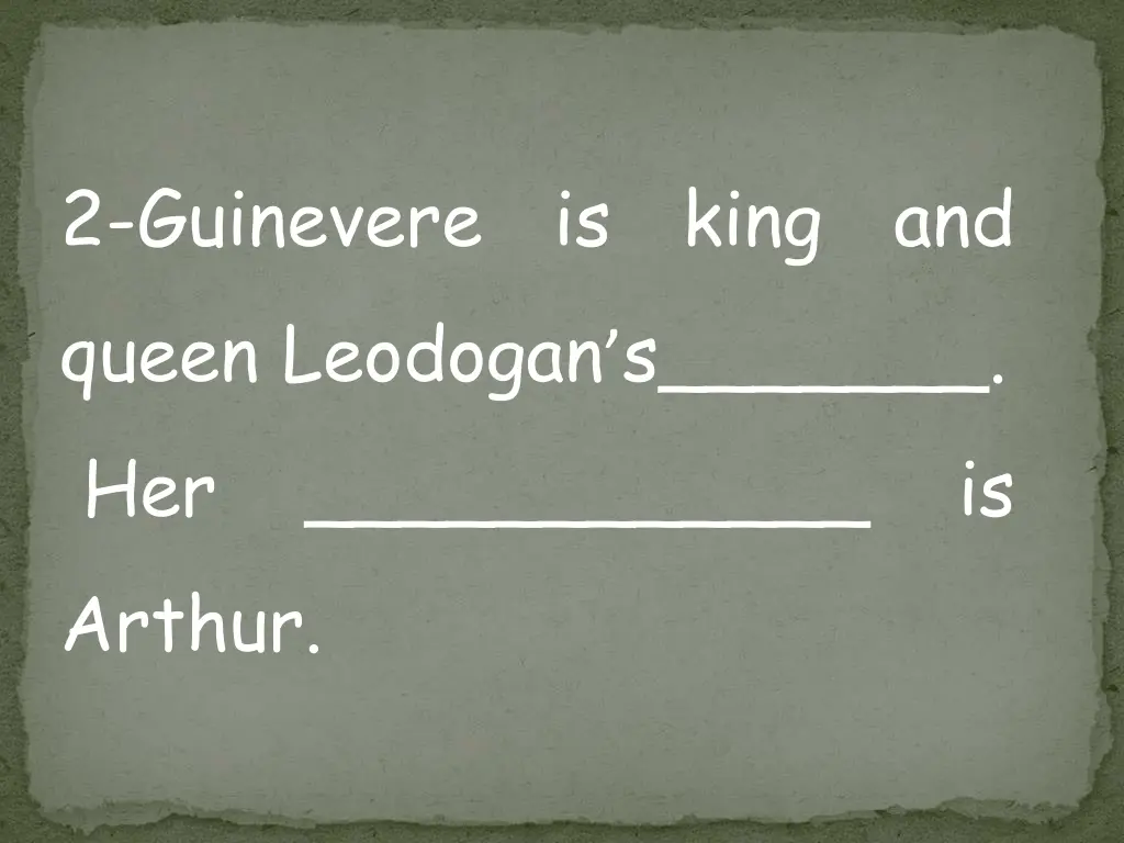 2 guinevere queen leodogan s her arthur