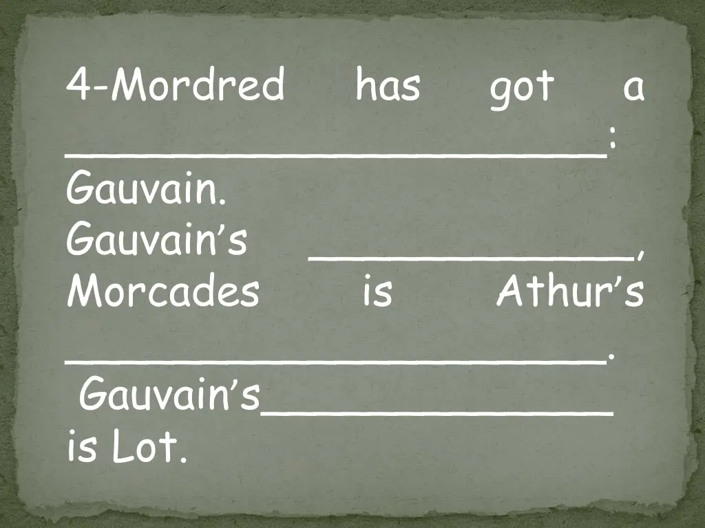 4 mordred gauvain gauvain s morcades gauvain