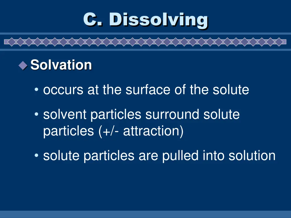 c dissolving