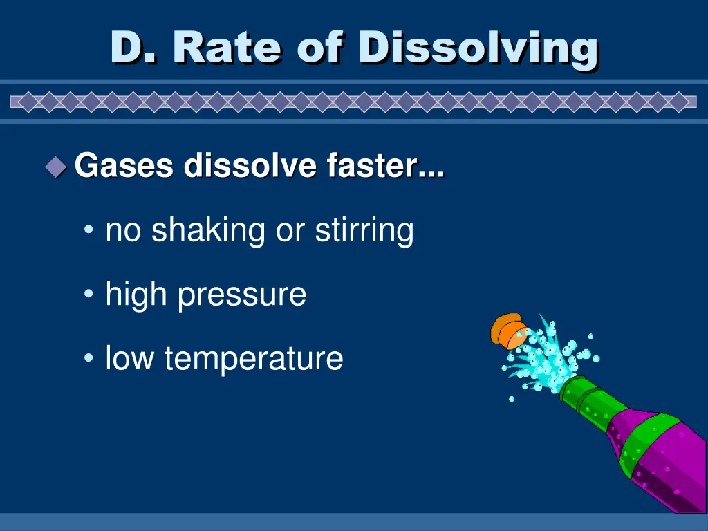 d rate of dissolving 1