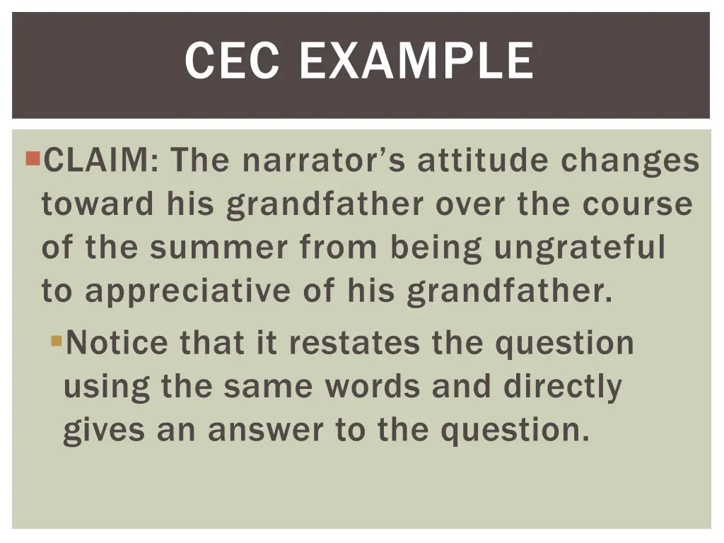 cec example 1