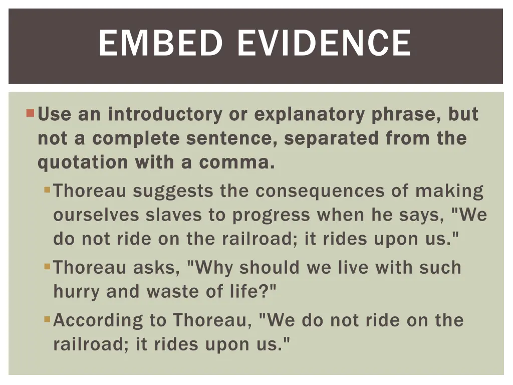 embed evidence 1