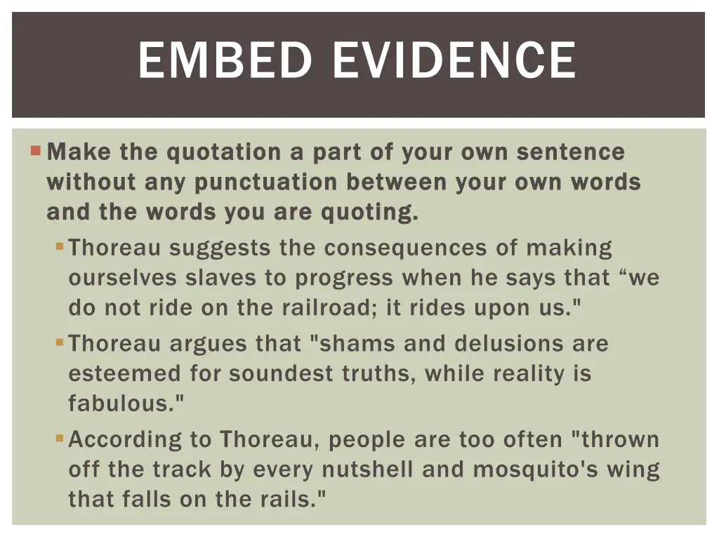 embed evidence 2