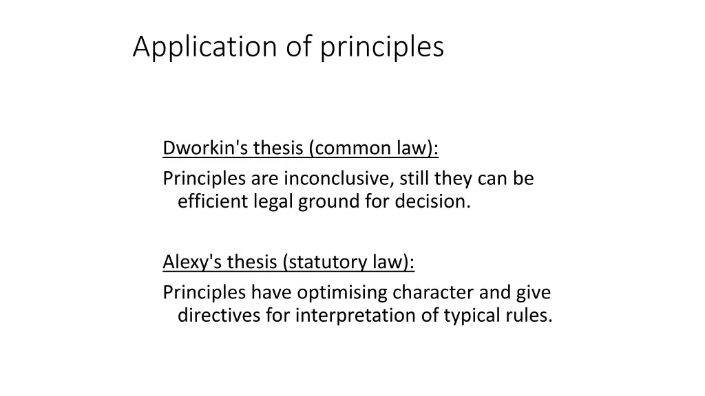 application of principles 1