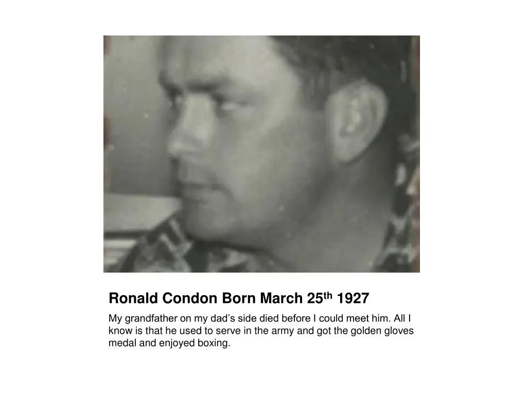 ronald condon born march 25 th 1927