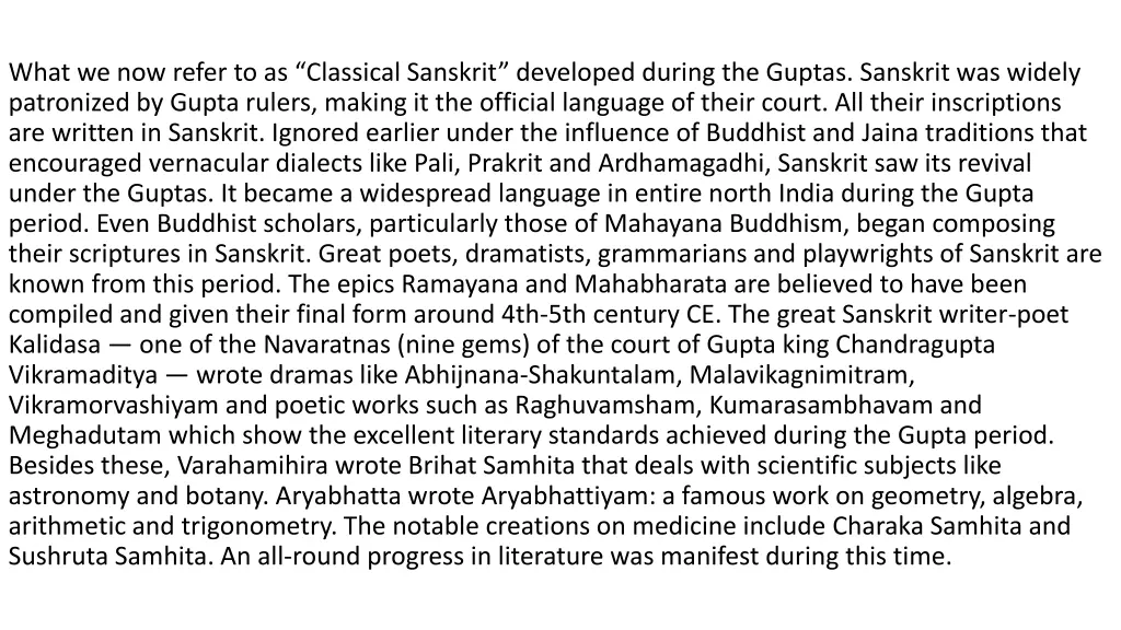 what we now refer to as classical sanskrit