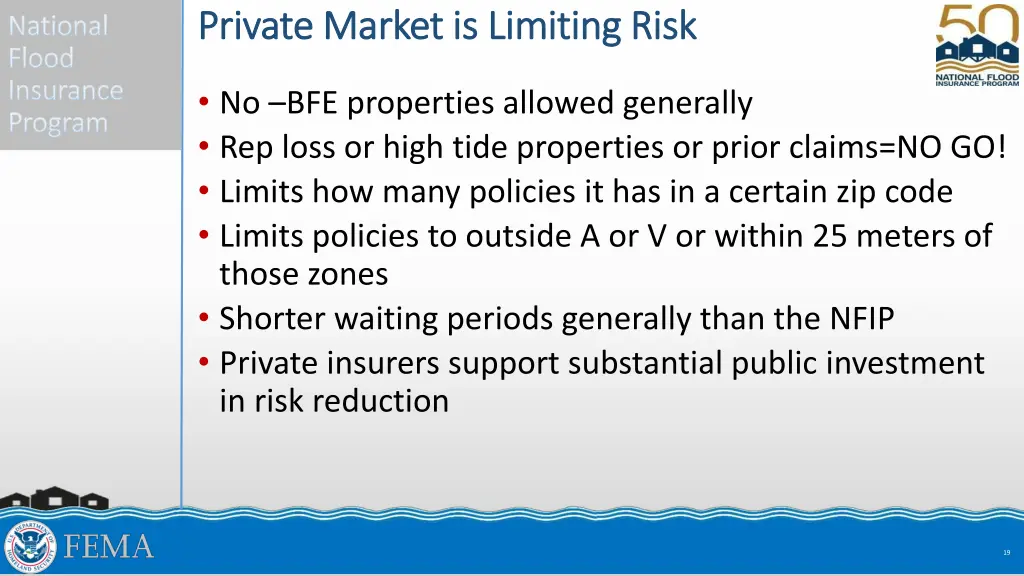 private market is limiting risk private market