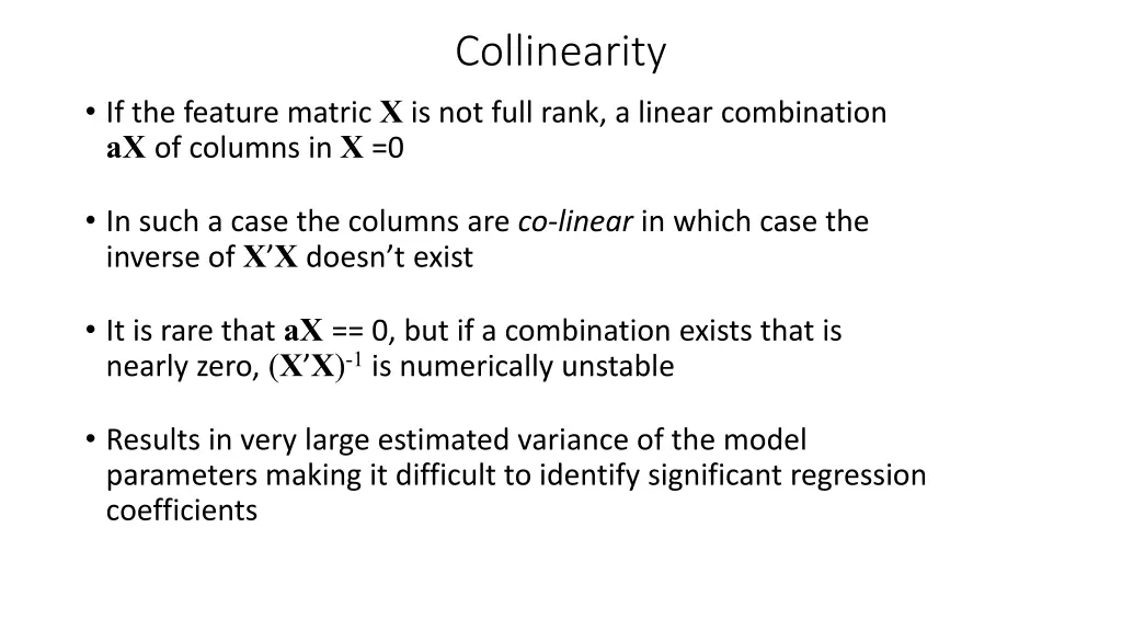 collinearity