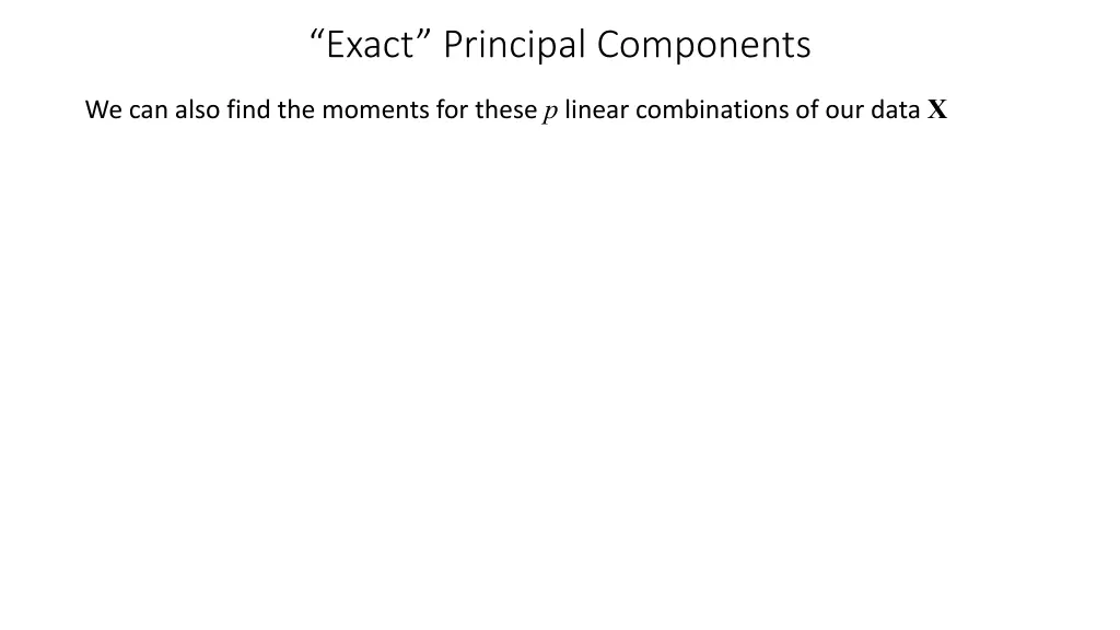 exact principal components 1