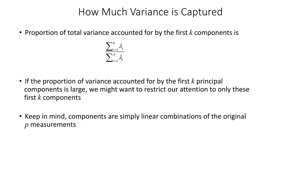 how much variance is captured