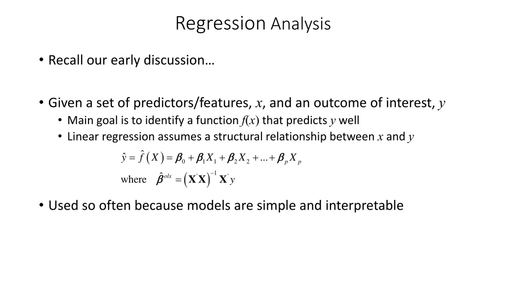 regression analysis