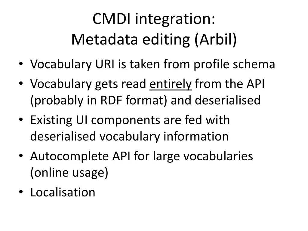 cmdi integration metadata editing arbil 1