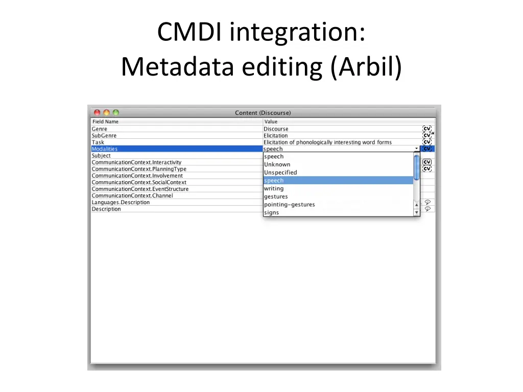 cmdi integration metadata editing arbil