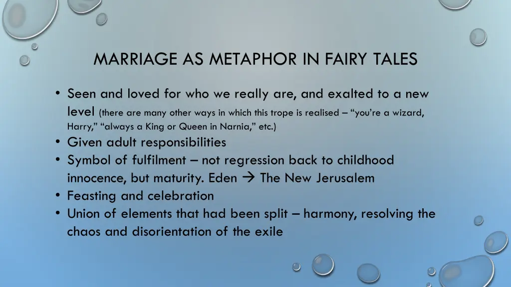 marriage as metaphor in fairy tales