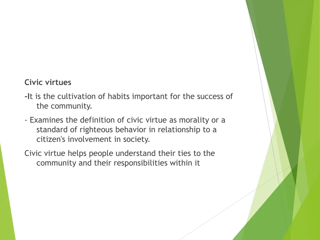 civic virtues