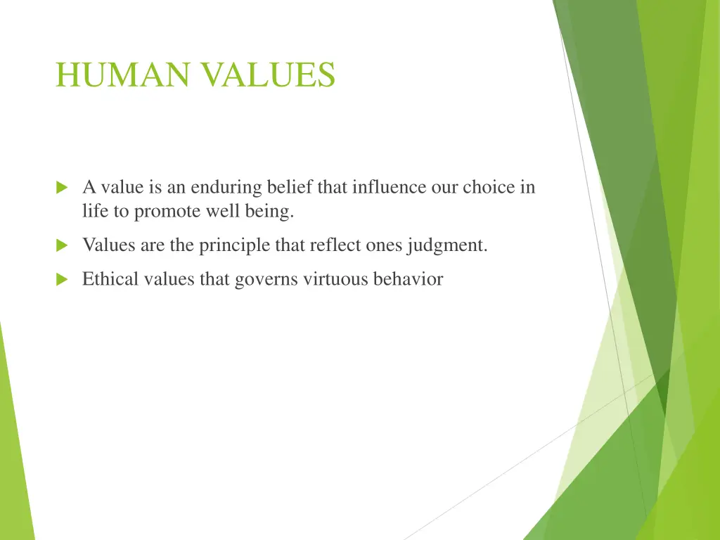 human values