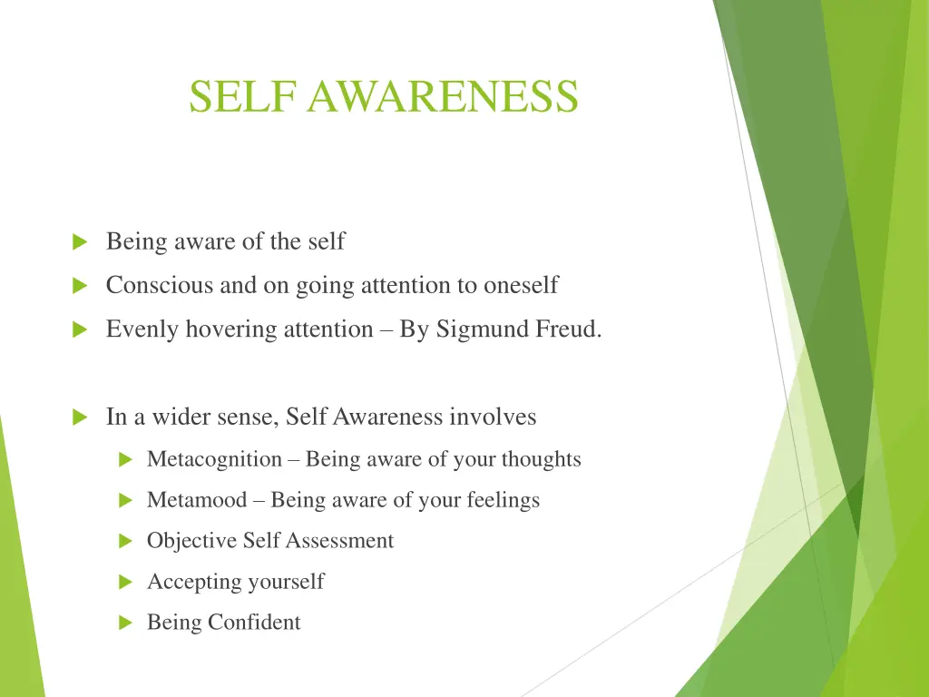 self awareness