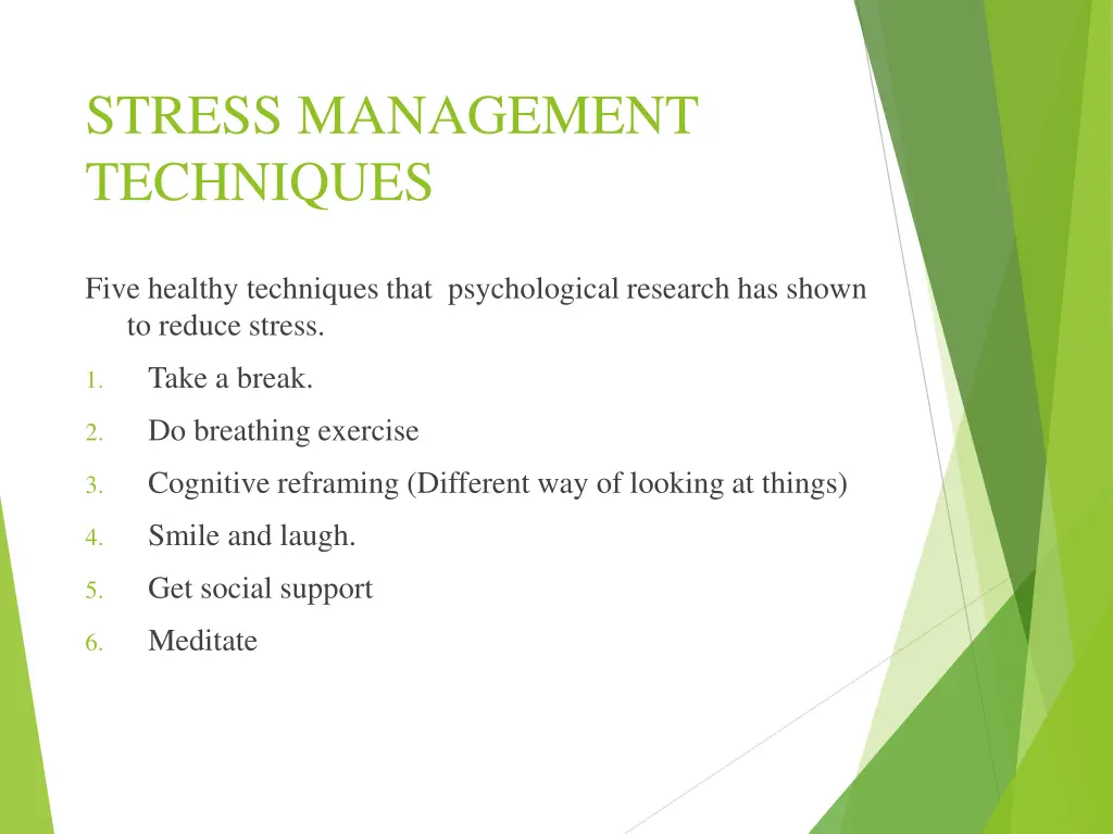 stress management techniques