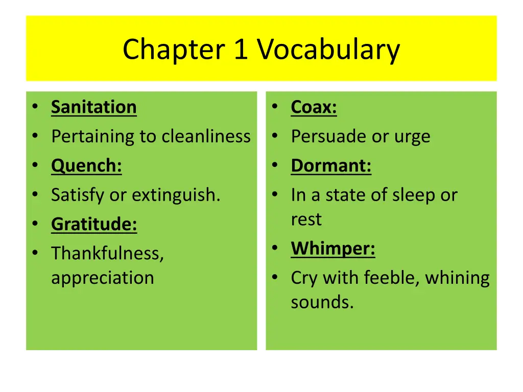 chapter 1 vocabulary