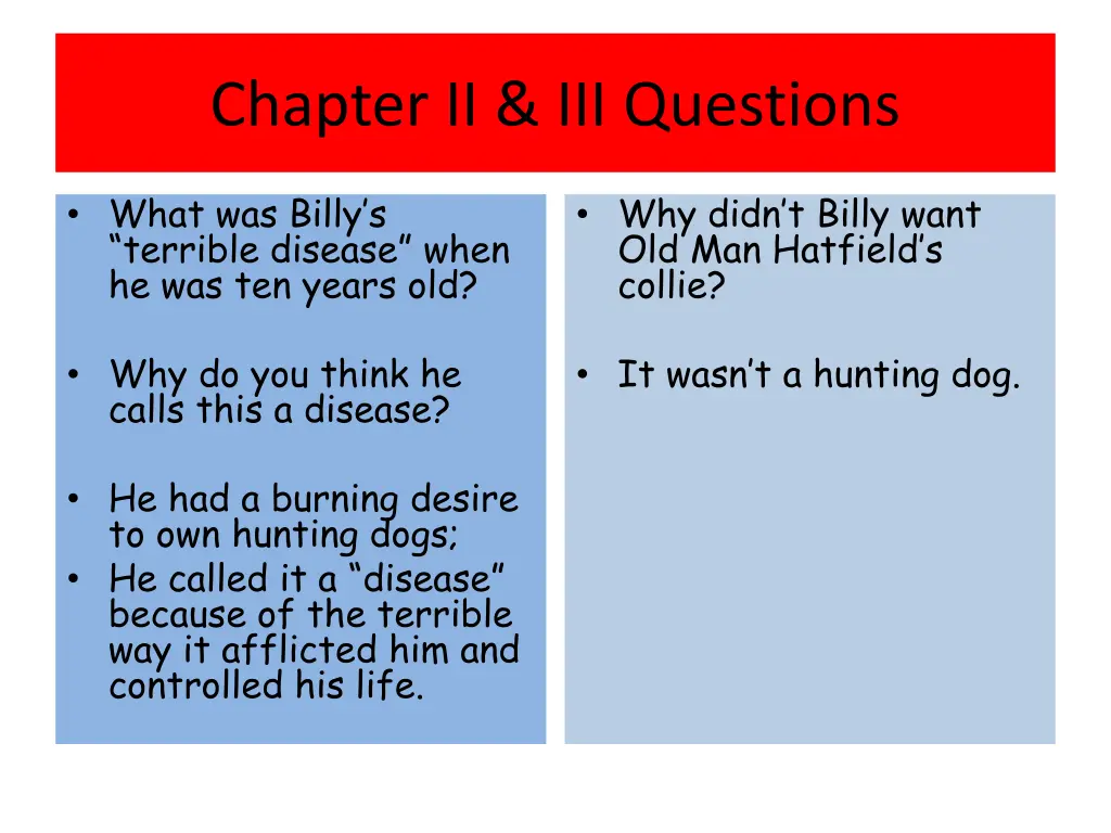 chapter ii iii questions