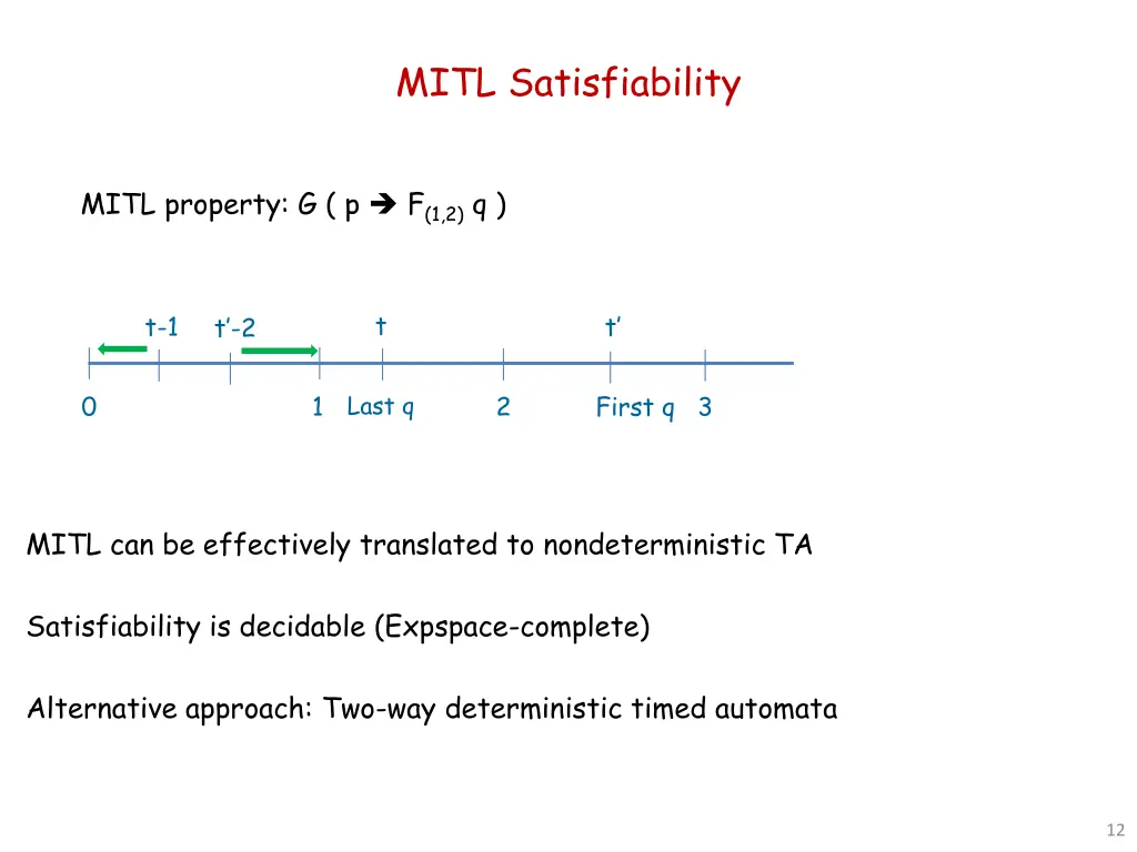 mitl satisfiability