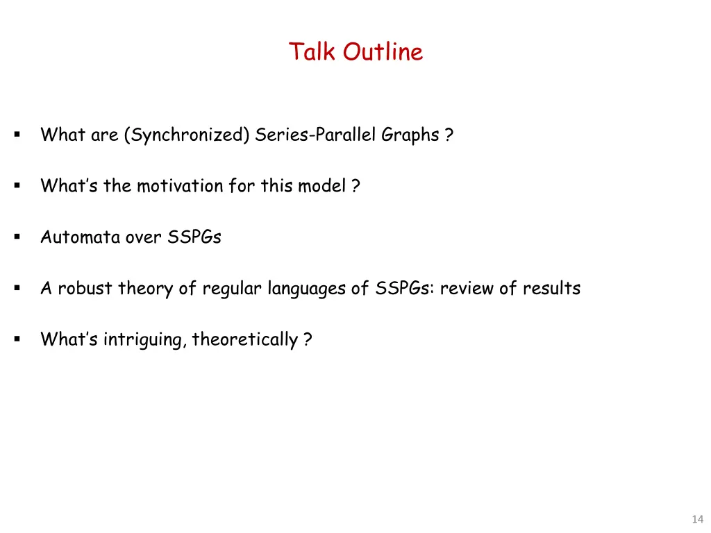 talk outline