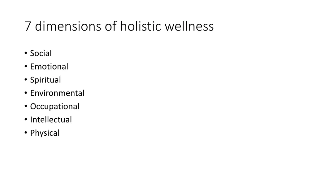 7 dimensions of holistic wellness