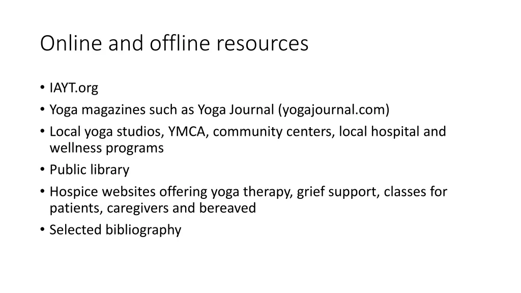 online and offline resources