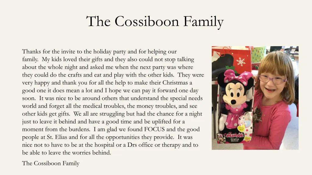 the cossiboon family