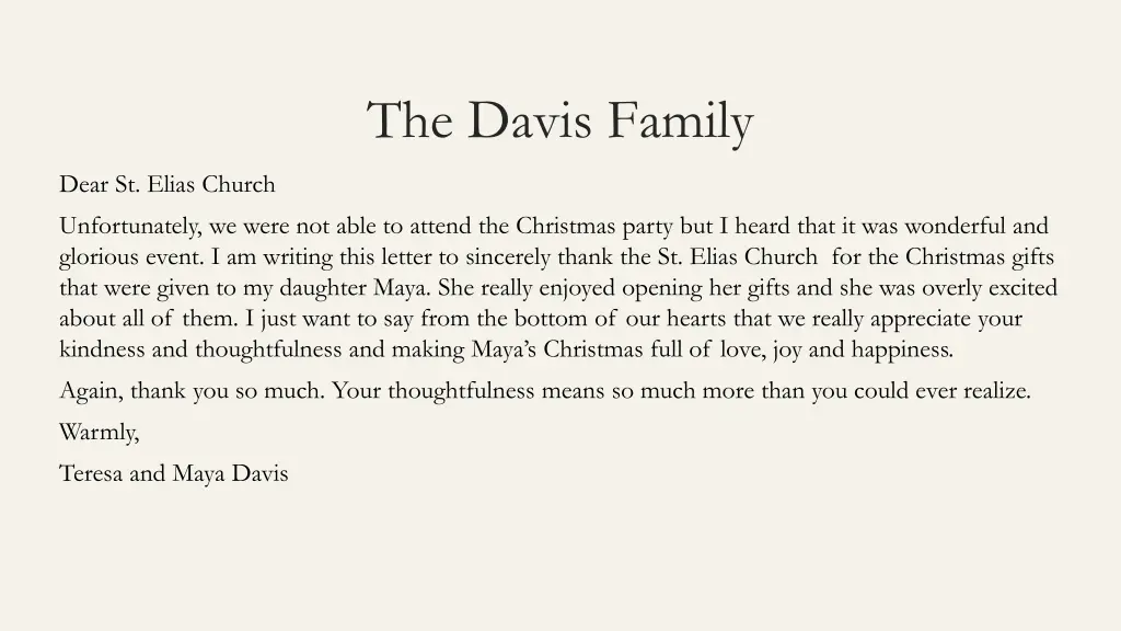 the davis family