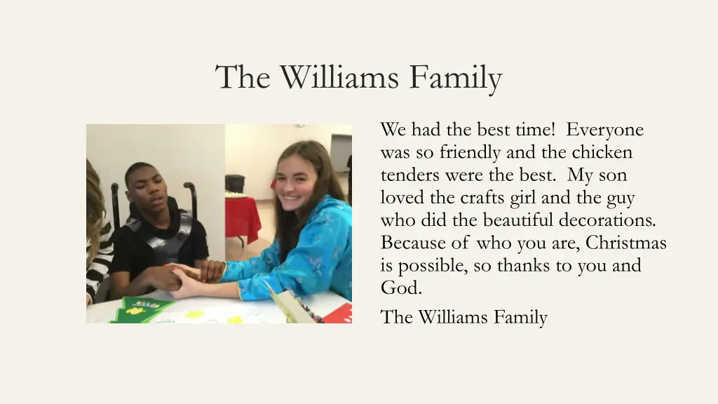 the williams family