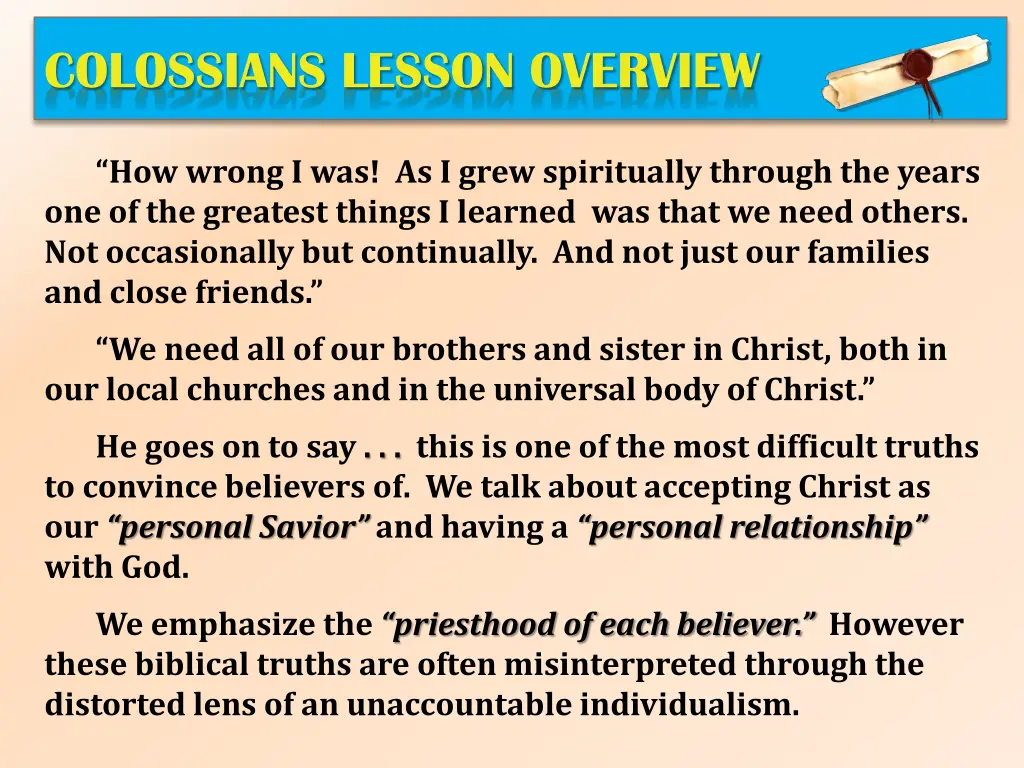 colossians lesson overview 1