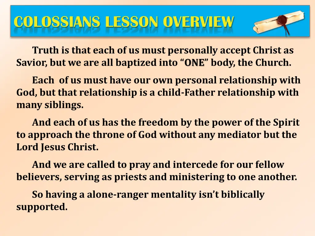 colossians lesson overview 2