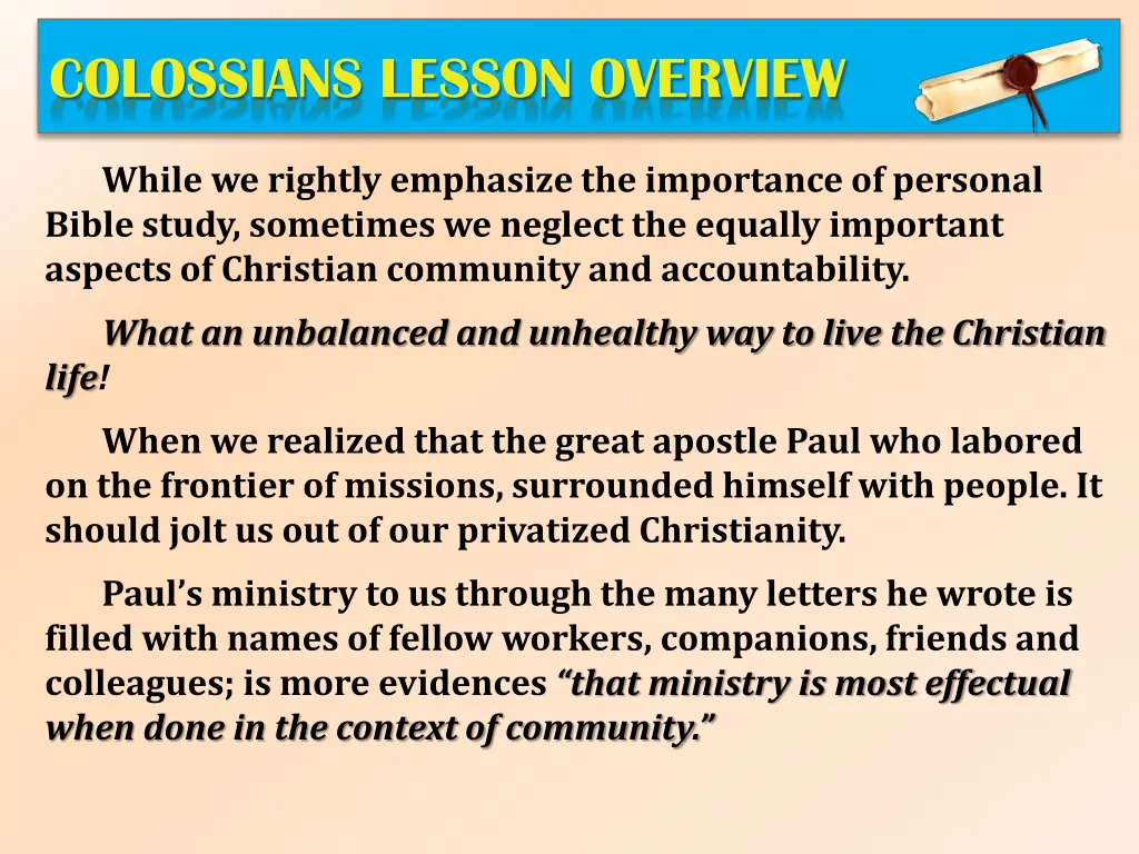 colossians lesson overview 3