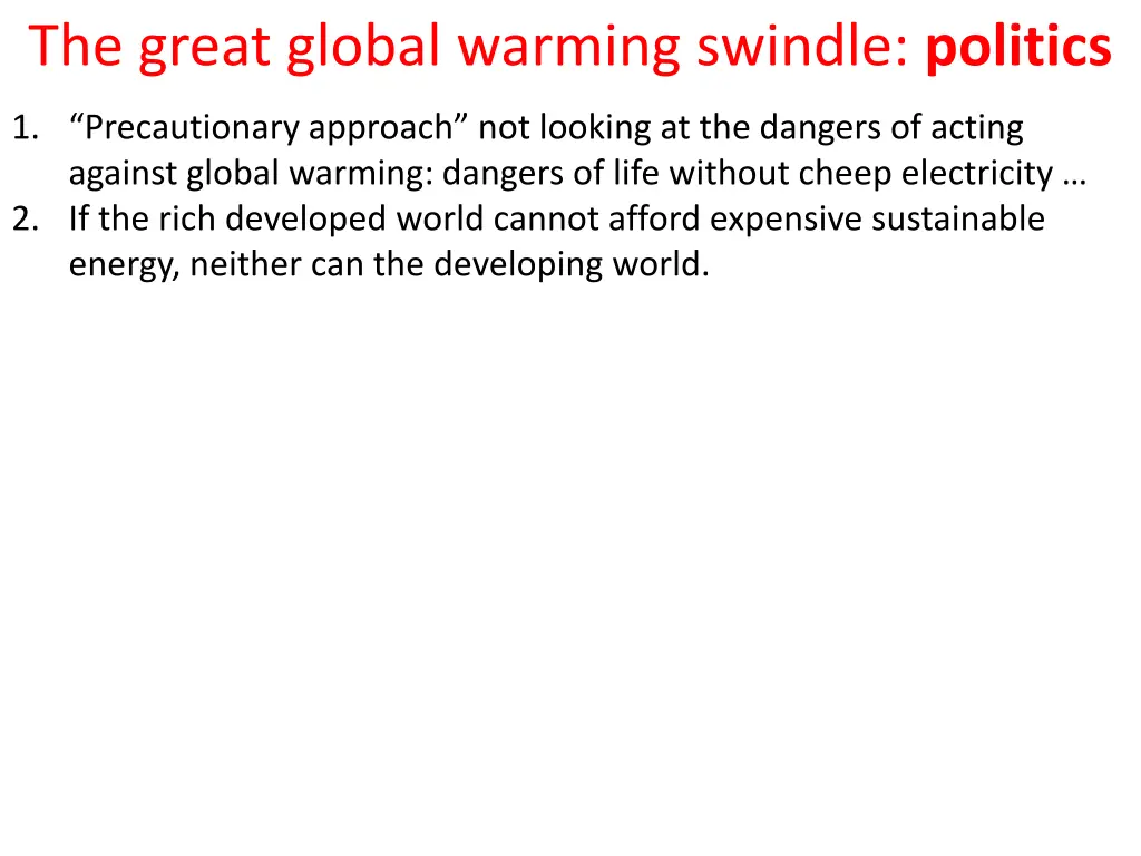 the great global warming swindle politics 1