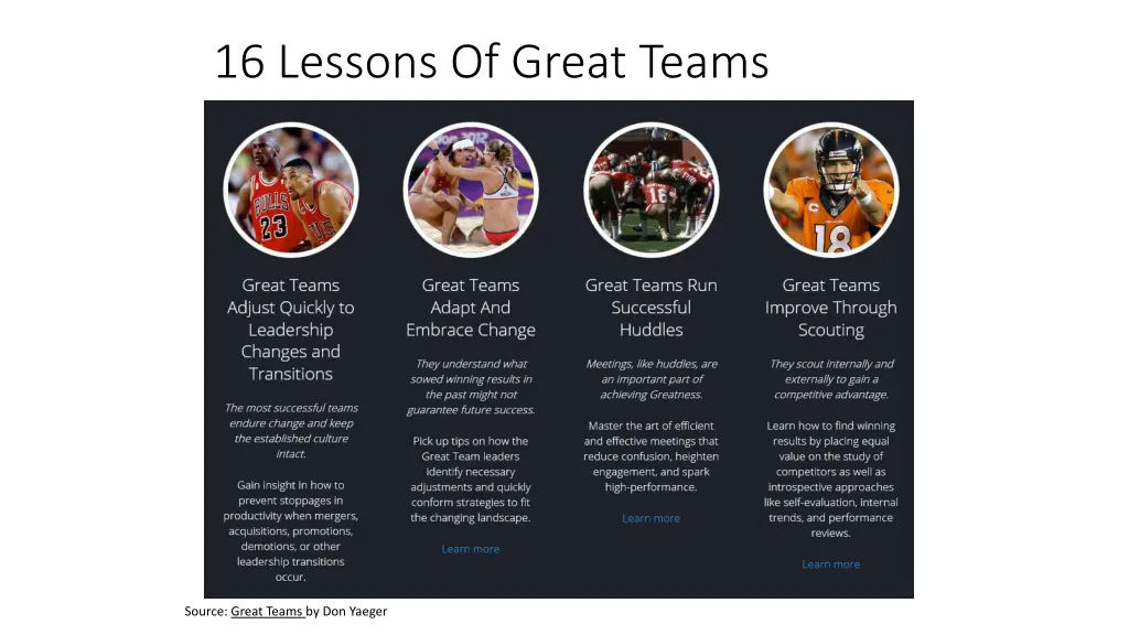 16 lessons of great teams 2