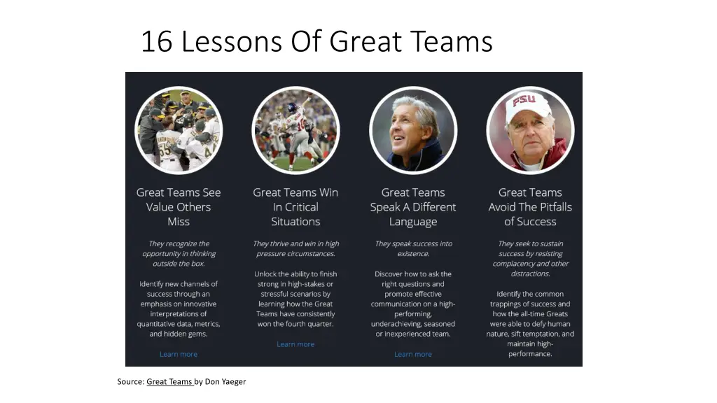 16 lessons of great teams 3