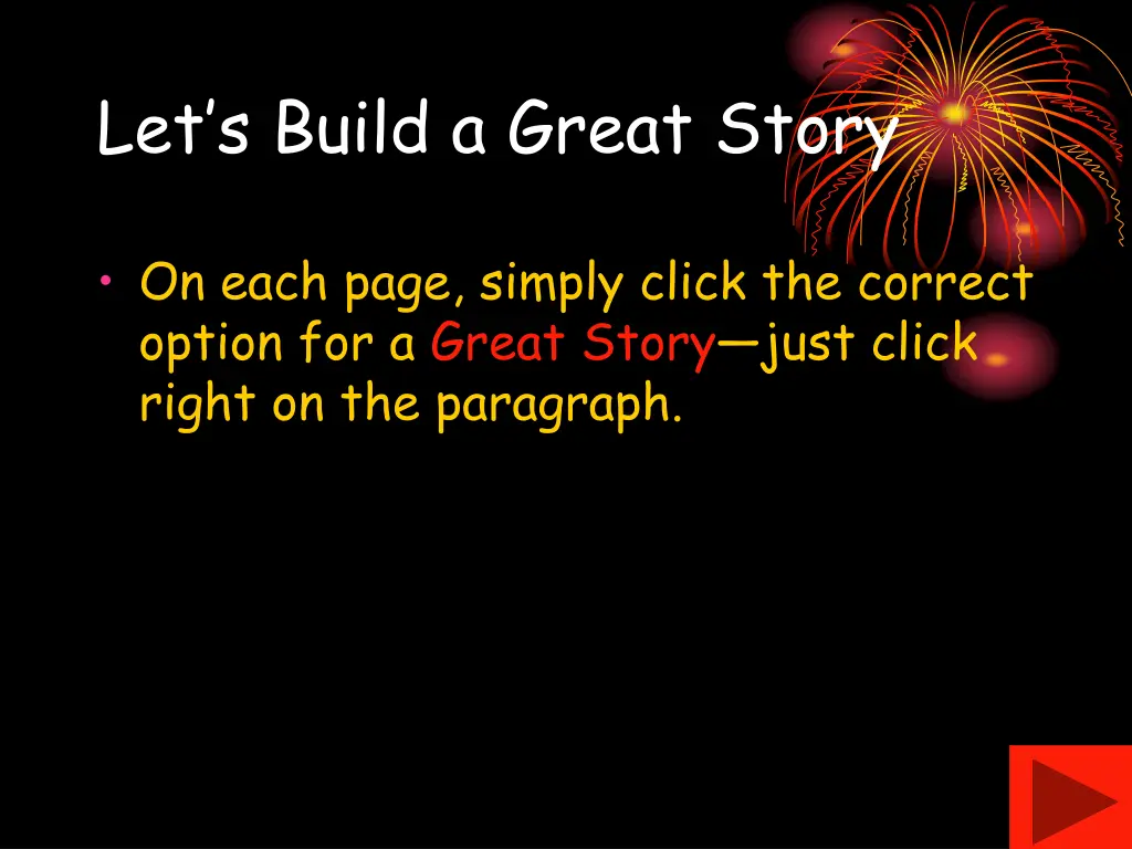 let s build a great story