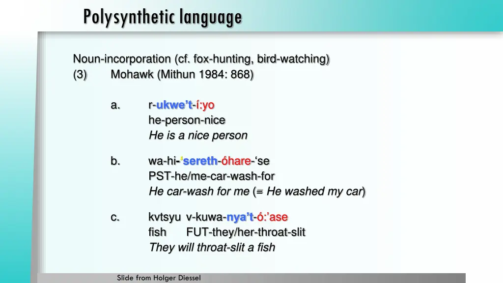 polysynthetic language