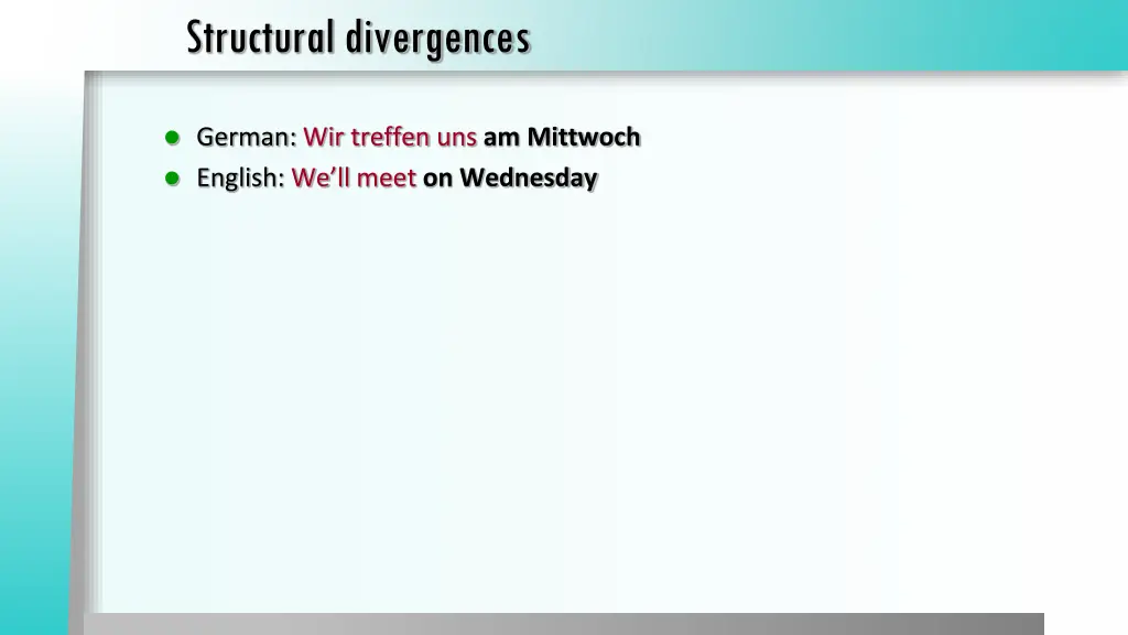 structural divergences