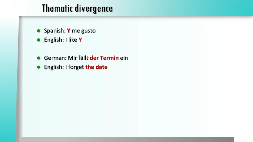 thematic divergence