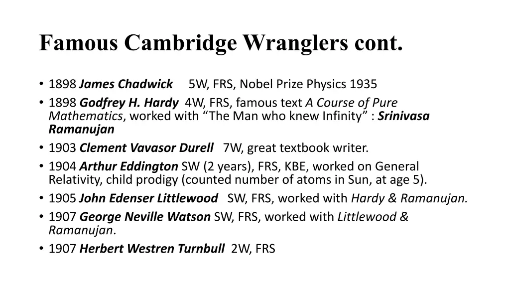 famous cambridge wranglers cont 2