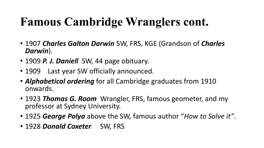 famous cambridge wranglers cont 3